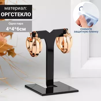 Подставка под серьги Т-образная, 446 см, 2 мм, цвет чёрный, В ЗАЩИТНОЙ ПЛЁНКЕ