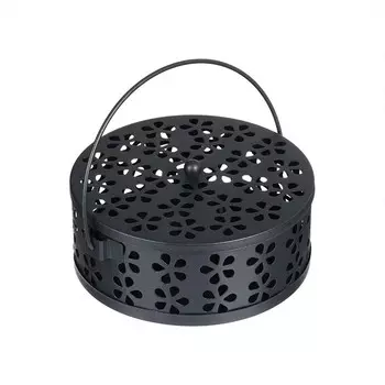 Подставка под спирали от комаров, для благовоний, с крышкой, металл, чёрная, Greengo