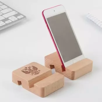 Подставка под телефон "Двуглавый орел", 2 х 6 х 8 см, бук