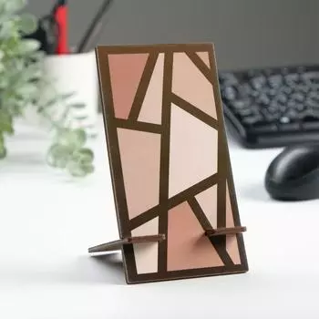 Подставка под телефон "Геометрия", 15х8 см, ламинация, дерево