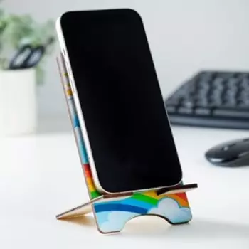 Подставка под телефон "Утро с улыбки", ламинация, 14,3х8 см