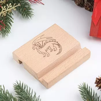 Подставка под телефон "Зеленый Деревянный Дракон"