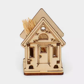 Подставка под зубочистки деревянная Доляна «Домик», 557 см