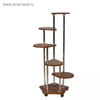 Подставка «Пятёрочка», 650 × 650 × 1350 мм, цвет орех