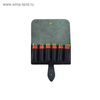 Подсумок - патронташ, на 6 патронов, 12к, кожа