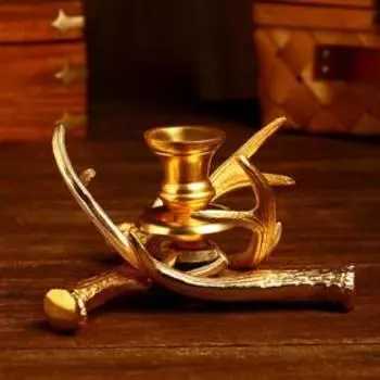 Подсвечник алюминий "Фаррел" на 1 свечу 20х20х12 см