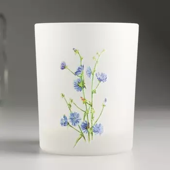 Подсвечник "БОТАНИКА. Цикорий" 9,3х7,7 см, 240 мл