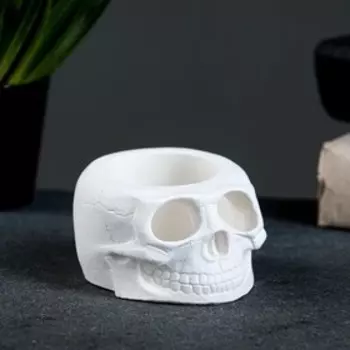 Подсвечник на 1 свечу «Череп муэрто», гипс, 875 см