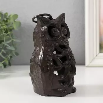 Металлический подсвечник на 1 свечу «Филин», чугун, 7.58.513.5 см