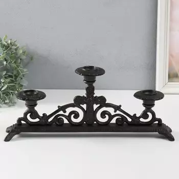 Металлический подсвечник на 3 свечи «Канделябр. Кельт», чугун, 39.516 см