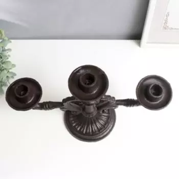 Металлический подсвечник на 3 свечи «Канделябр. Реверанс», чугун, 241335 см