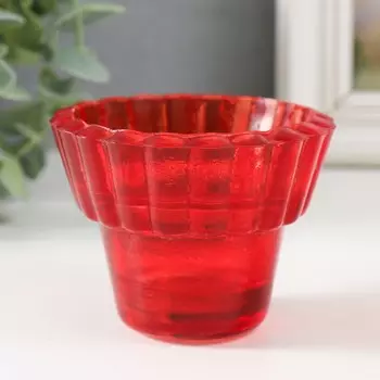 Подсвечник "Циния" 6,5х8,3 см, 120мл КРАСНЫЙ