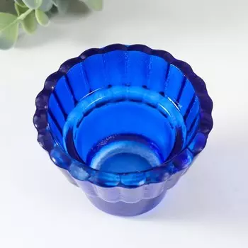 Подсвечник "Циния" 6х8,3 см, 120мл КОБАЛЬТ