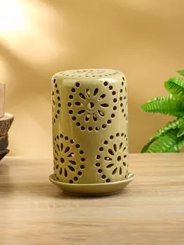 Подсвечник «Цветочный узор», 131318 см, керамика