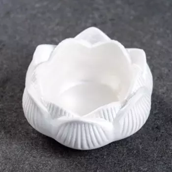 Подсвечник на 1 свечу «Цветок Лотос», гипс, перламутр, 884 см