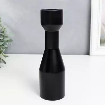 Подсвечник дерево "Геометрия. Арктика" чёрный 18х5,5х5,5 см