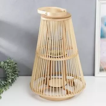 Подсвечник дерево на 1 свечу "Эко" 55х36х36 см