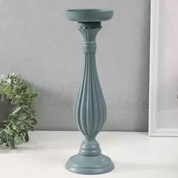 Деревянный подсвечник на 1 свечу «Элегант», серо-сиреневый, 12.512.533.5 см