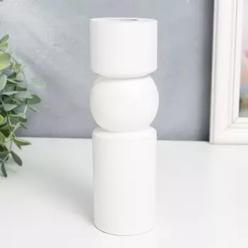 Деревянный подсвечник на 1 свечу «Норд», белый, 175.55.5 см