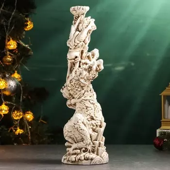 Подсвечник "Дракон" 37х18х18см, антик