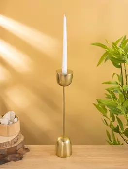 Подсвечник «Факел», 38 см, алюминий, золото