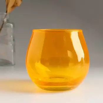 Подсвечник "Фликер" 10,5х11,5 см, 760 мл ОРАНЖЕВЫЙ