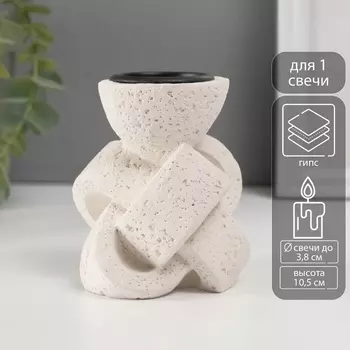 Подсвечник на 1 свечу «Узел», гипс, металл, d=3.8 см, 88.810.5 см