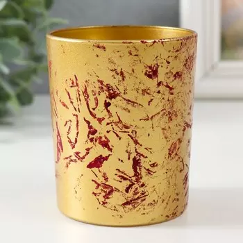 Подсвечник "Гладкий золото 3" 9,5х7,5 см.