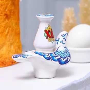 Подсвечник "Голубь. Пасха",гжель 8 см