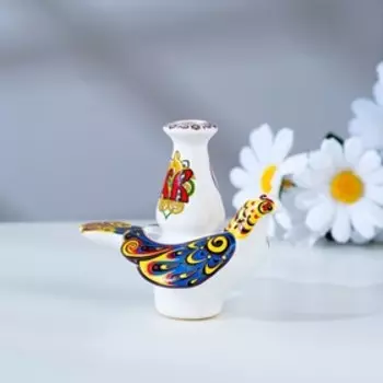 Подсвечник "Голубь. Пасха", хохлома. 8 см