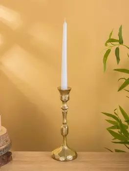 Подсвечник «Грани», 25 см, алюминий, золото