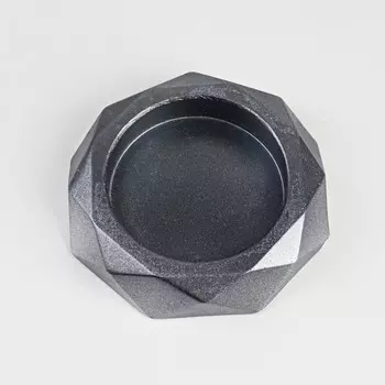 Подсвечник "Грани", 2,3х10 см, графит