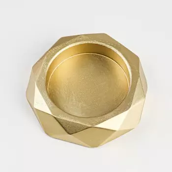 Подсвечник на 1 свечу «Грани», 2.310 см, под золото