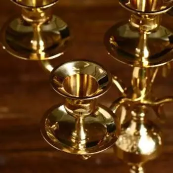 Подсвечник "Хасан" на 5 свечей, латунь 23х23х23 см