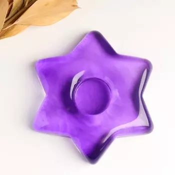 Стеклянный подсвечник на 1 свечу «Хрустальный цветок», 315 см, 20 мл, сирень