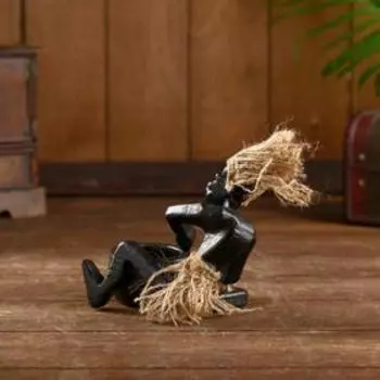 Подсвечник из дерева "Абориген скучает " 15х13х10 см МИКС