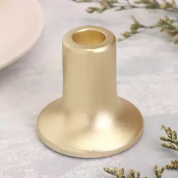 Подсвечник из гипса,7,5х7,5см,золото