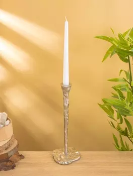 Подсвечник «Капель», 30 см, алюминий, серебро