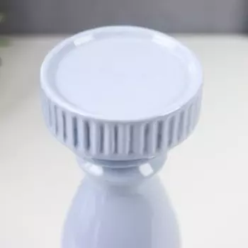 Подсвечник керамика "Гофре. Классика" голубой 25,3х8,5х8,5 см