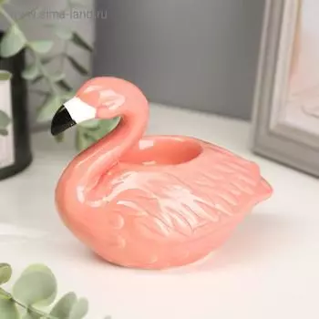 Подсвечник керамика на 1 свечу "Фламинго" 10х14х8 см