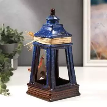 Подсвечник керамика на 1 свечу "Фонарь с морской звездой" 29х13х13 см