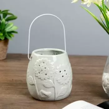 Подсвечник керамика "Подсолнухи" МИКС 11,5х10,5х10,5 см