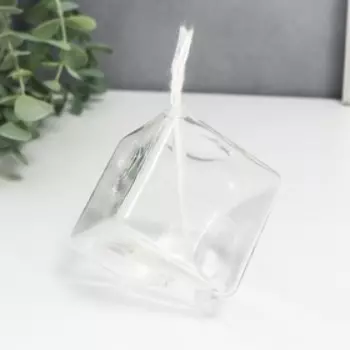 Подсвечник керосиновый стекло "Кубик льда" прозрачный 8,5х8,5 см