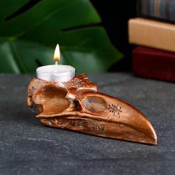 Подсвечник на 1 свечу «Клюв магический», гипс, бронза, 1674 см