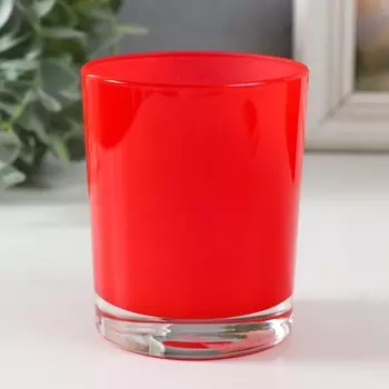 Стеклянный подсвечник на 1 свечу «Красный люсиан», 9.57.5 см, 250 мл