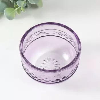 Подсвечник "КРИСТА-2 ЛИЛОВЫЙ " 6х9 см, 250мл