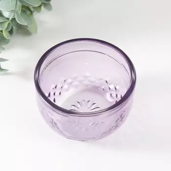 Подсвечник "КРИСТА-3 ЛИЛОВЫЙ" 6х9 см, 250 мл