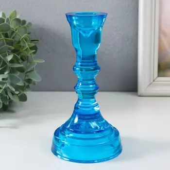 Подсвечник "КРИСТОФФ-1"СИНИЙ 16,5х8,5 см МИКС