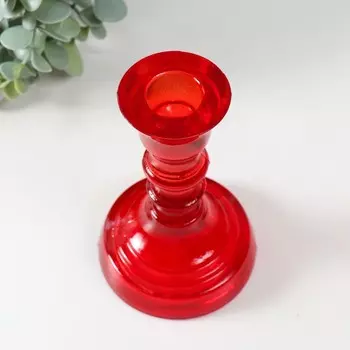 Подсвечник "КРИСТОФФ-2" КРАСНЫЙ 14х8,5 см