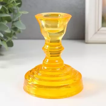 Подсвечник "КРИСТОФФ-3" ОРАНЖ 10,5х8,5 см